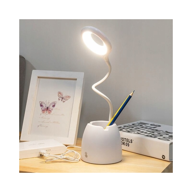 Adjustable LED Desk Lamp Reading Night Table Lamp, White (4)