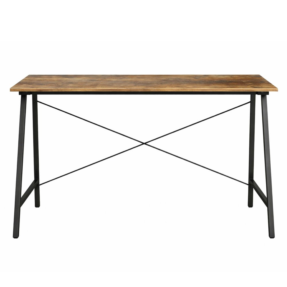 Industrial Folding Desk for Small Spaces Entryway Table, Rustic Dark Wood (1)
