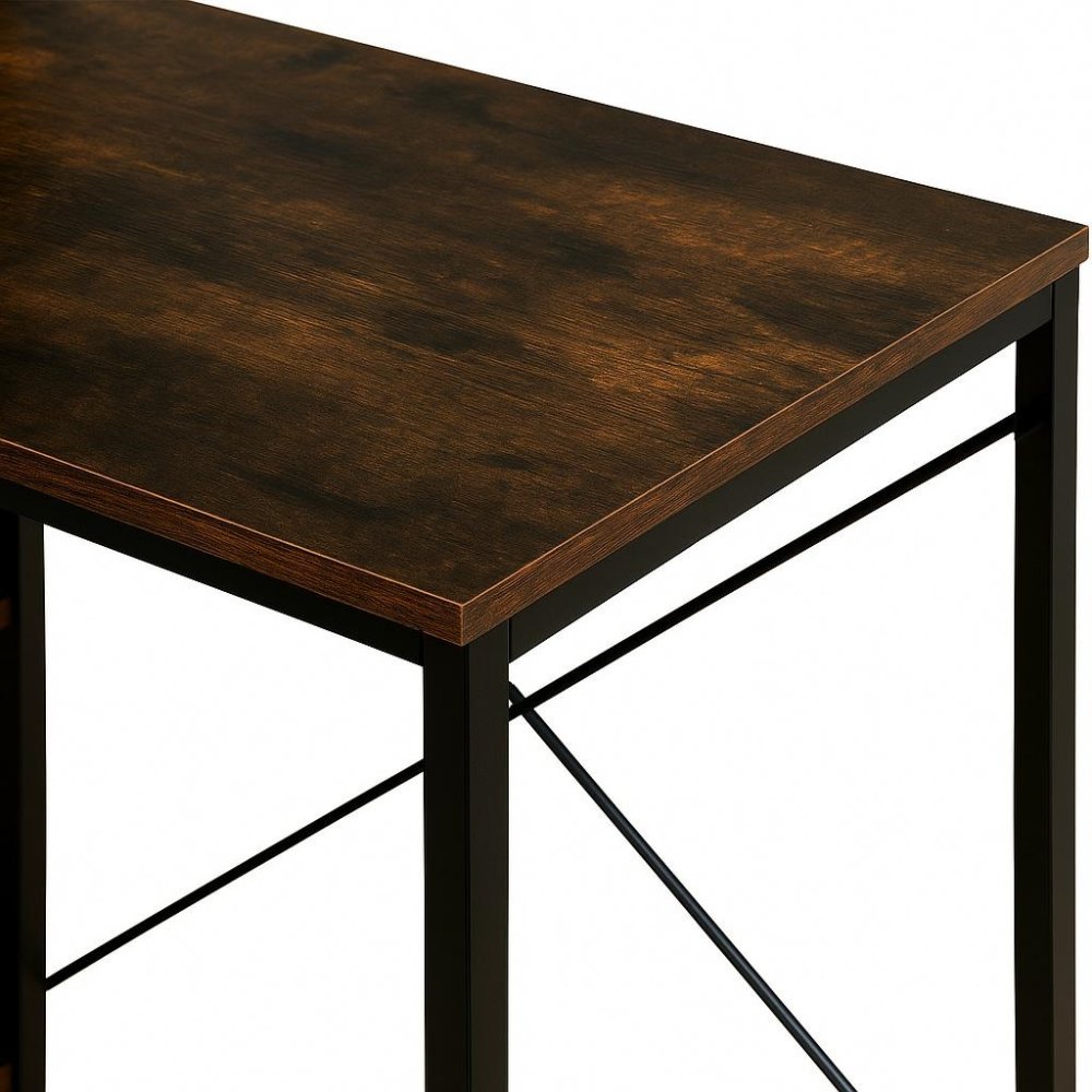 Computer Desk with Shelves for Home Office Study 100x52 cm (2)