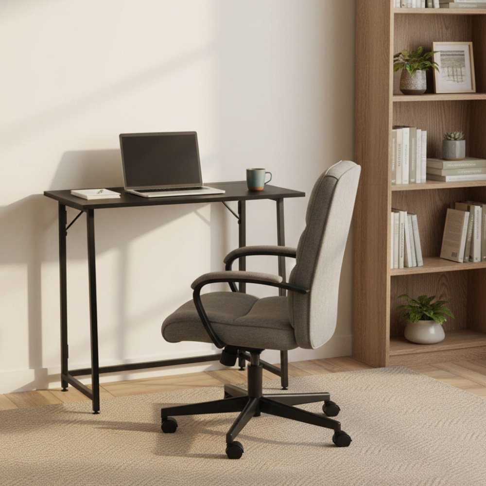 Folding Computer Desk ModernHome 80x45 cm for Small Spaces, Black (0)