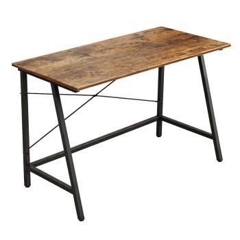 Industrial Folding Desk for Small Spaces Entryway Table, Rustic Dark Wood