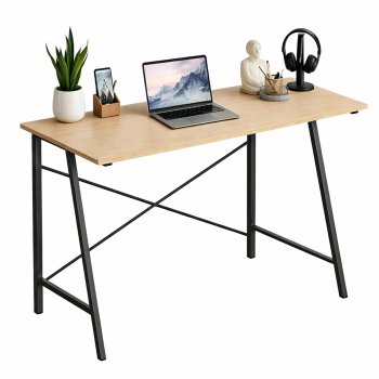 Folding Desk Small Computer Table for Home Office, Modern Oak
