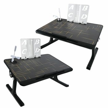 Adjustable Laptop Table Matrix with 4-Port USB Hub and Fan