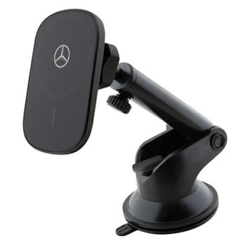 Mercedes Silver Stars MagSafe Car Mount 15W Wireless Charger Dashboard/Window, Black