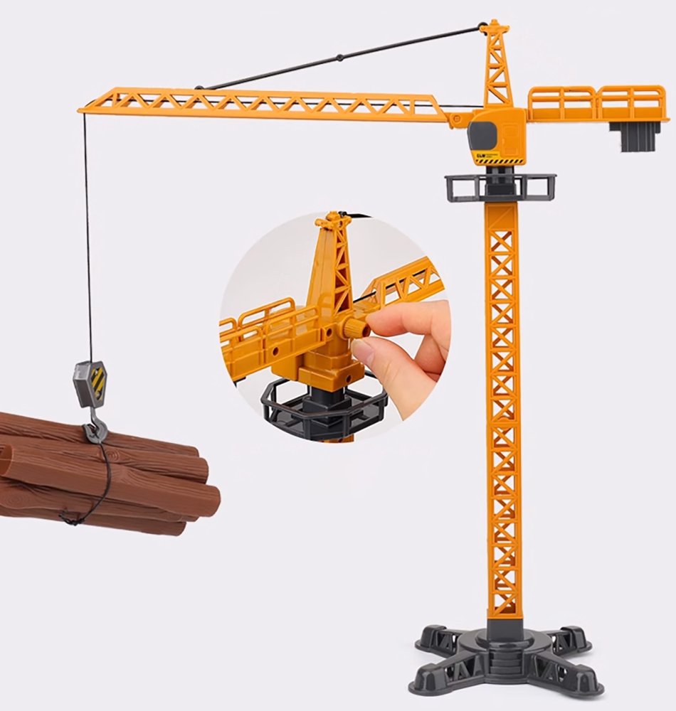 Rotating Construction Crane Toy Set 50 Pieces + Surprise Vehicle (1)