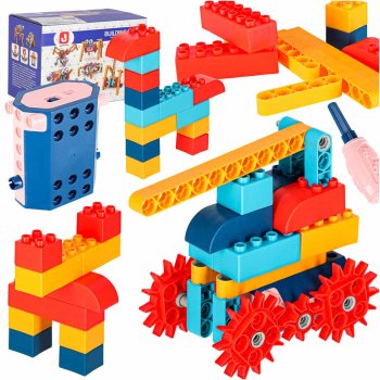 Motorized Building Blocks STEM Construction Toy for Kids 116 Piece Engineering Kit