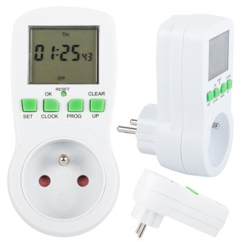 Digital Timer Socket, Programmable, LCD Display, Countdown Function