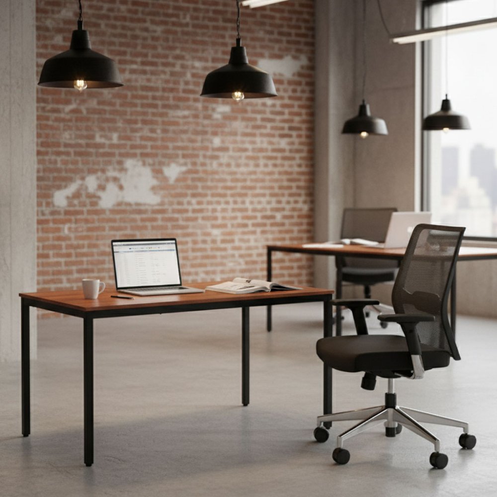 ModernHome Kitchen Table for 4-5, Home Office Computer Desk 120x60 cm (1)