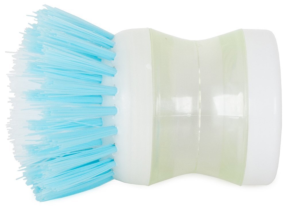 Dish Brush with Soap Dispenser for Dishes Pot Pan Kitchen Sink Scrubbing, Mix Color (4)