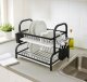 2-Tier Dish Drying Rack with Drainboard and Cutlery Holder