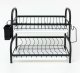 2-Tier Dish Drying Rack with Drainboard and Cutlery Holder