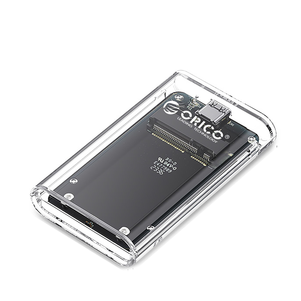 MSATA USB-C 3.2 5Gbps Disk Pocket - Transparent
