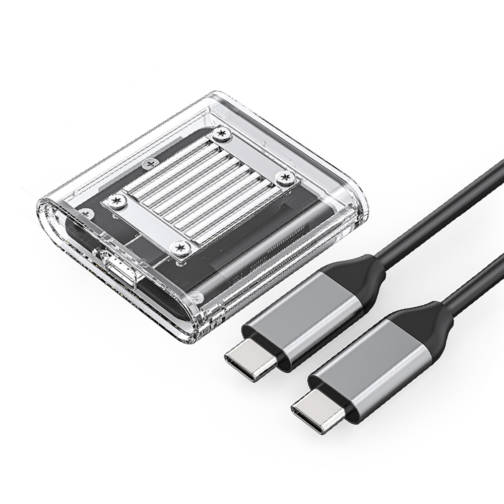 M.2 NVME USB-C 3.2 disk bay - transparent