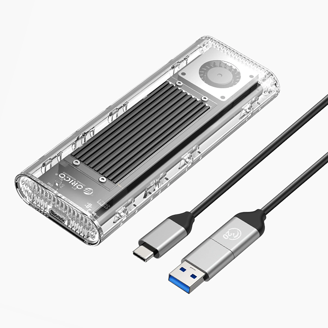 M.2 NVME USB-C 3.2 20Gbps Disk Pocket - Silver