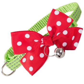 Adjustable collar for dog or cat with bell, assorted colors