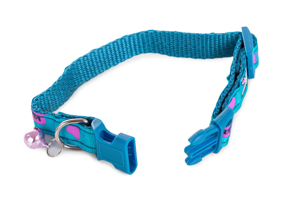 Fabric collar for dog or cat with bell, 1.5 cm (2)