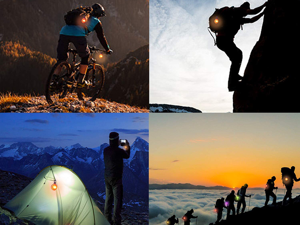 LED light tag for pet collar, for dogs and cats, orange (3)