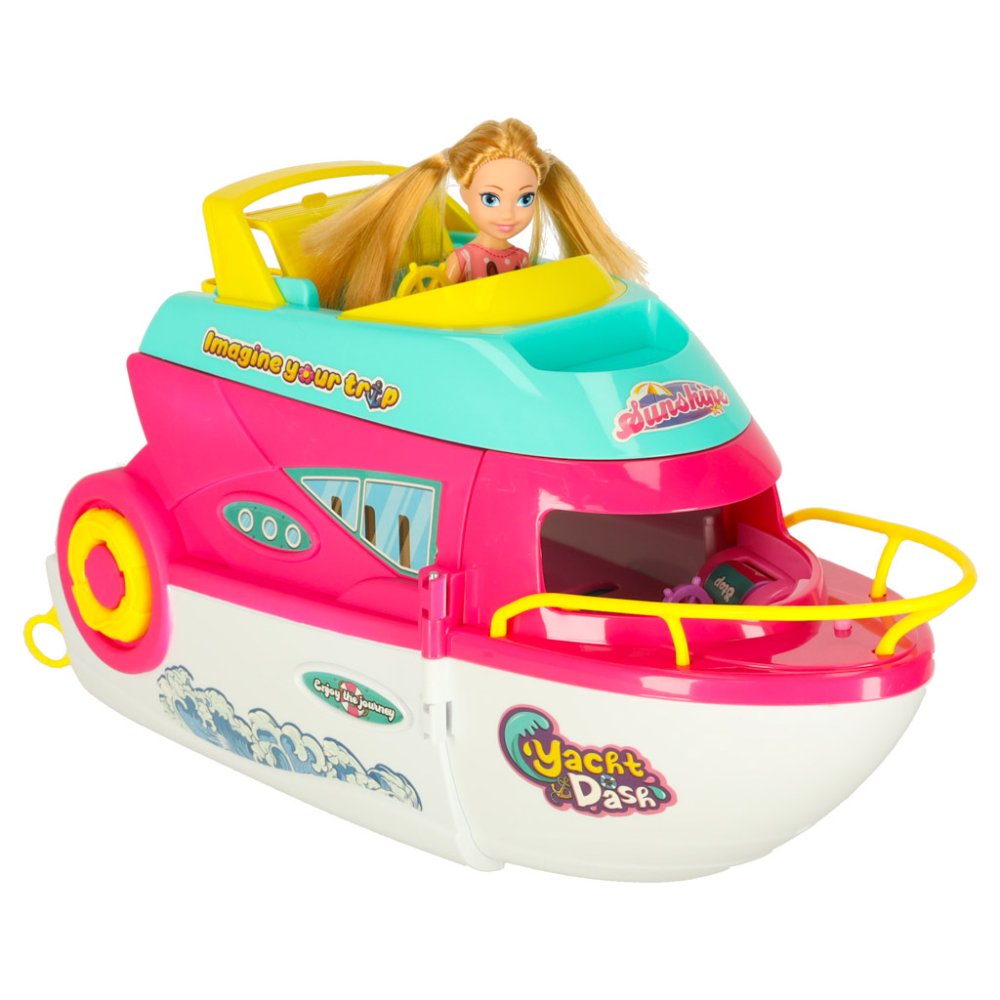 Foldable Doll Party Yacht Playset with Doll and Surfboard (0)