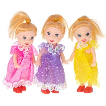 Dolls for Dollhouse 10 cm, 3 pcs