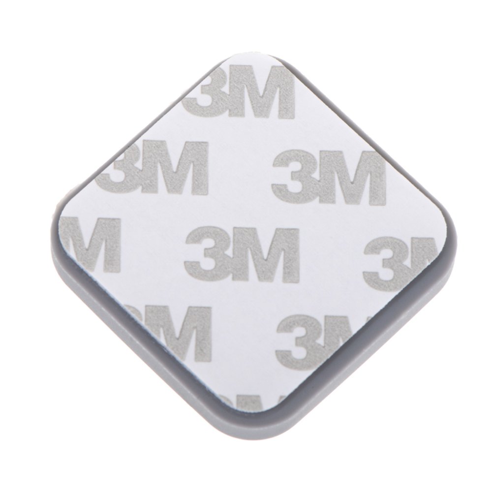 Self-Adhesive Silicone Door Stopper Wall Protector Square, Grey (1)