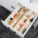 Expandable Bamboo Drawer Divider Organizer for Kitchen Utensils 56 cm