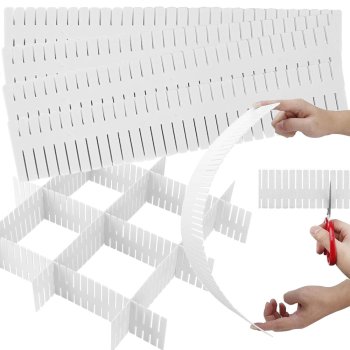 Organiser Desk Divider Drawer Wardrobe Separator 4 Pcs