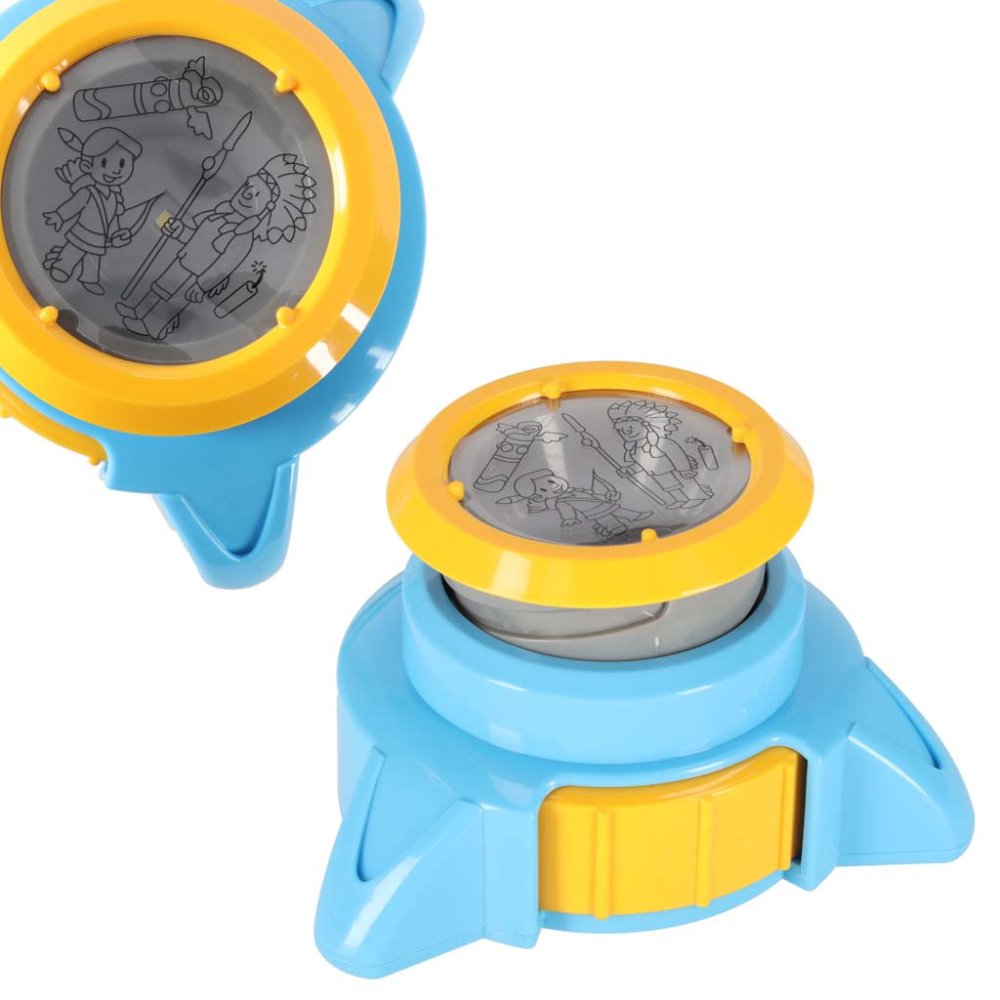 Kids Drawing Projector with Table and Art Supplies, Blue (3)