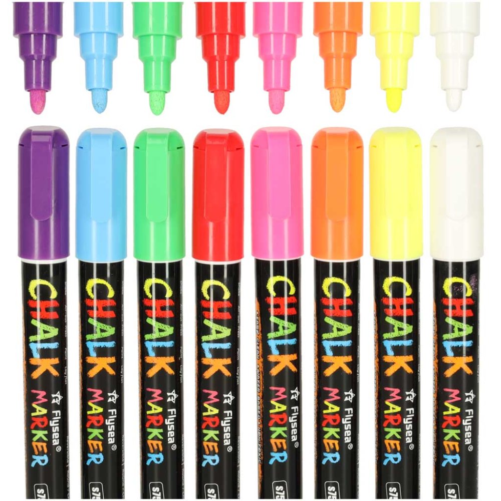 Chalk Markers for Drawing on Glass Ceramics Chalkboards, 8 Pcs (3)
