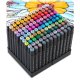 Nukido NK-913 Dual Tip Alcohol Markers, 120-Piece Set with Bag