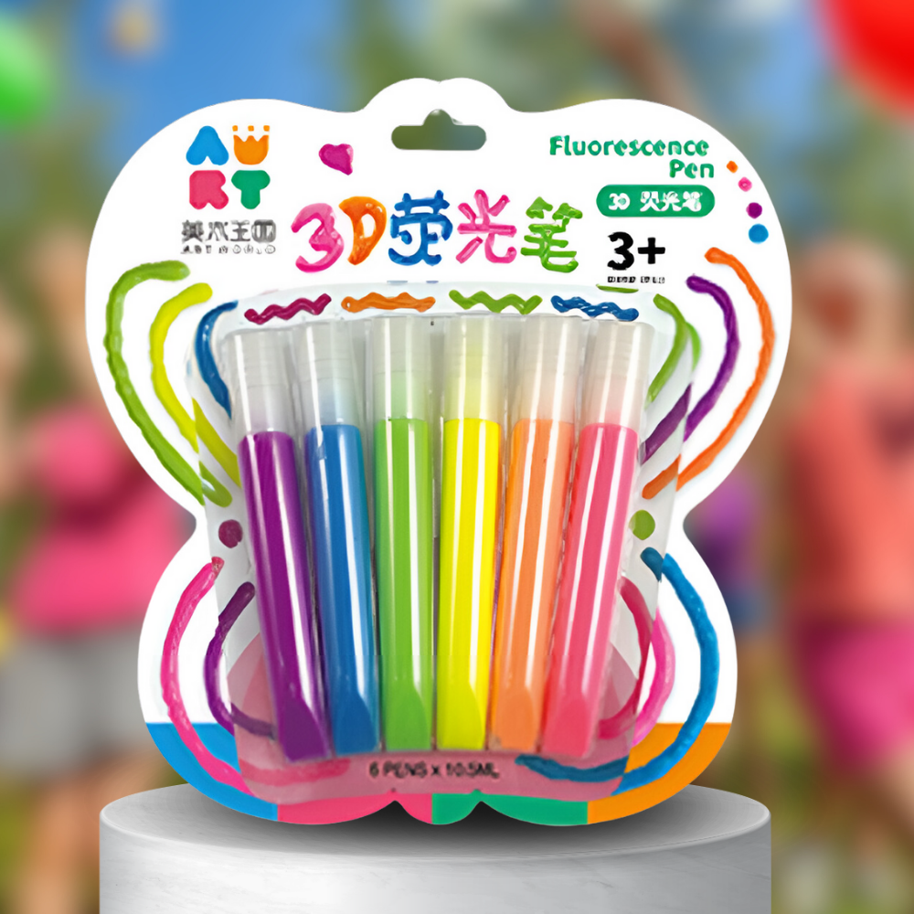 Fluorescent Paints for Painting on Ceramics Glass Porcelain, Set of 6 Pcs (5)