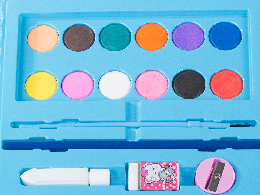 Children’s art set for drawing in a case, 68 pieces, blue (2)