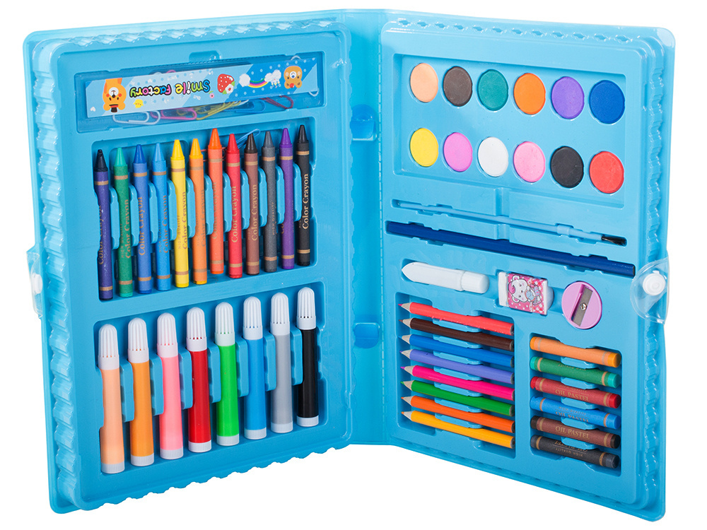 Children’s art set for drawing in a case, 68 pieces, blue (3)