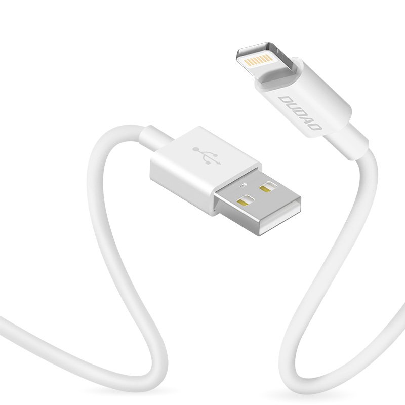 Dudao USB / Apple Iphone Lightning Data Charging Cable, 3A 1m, White