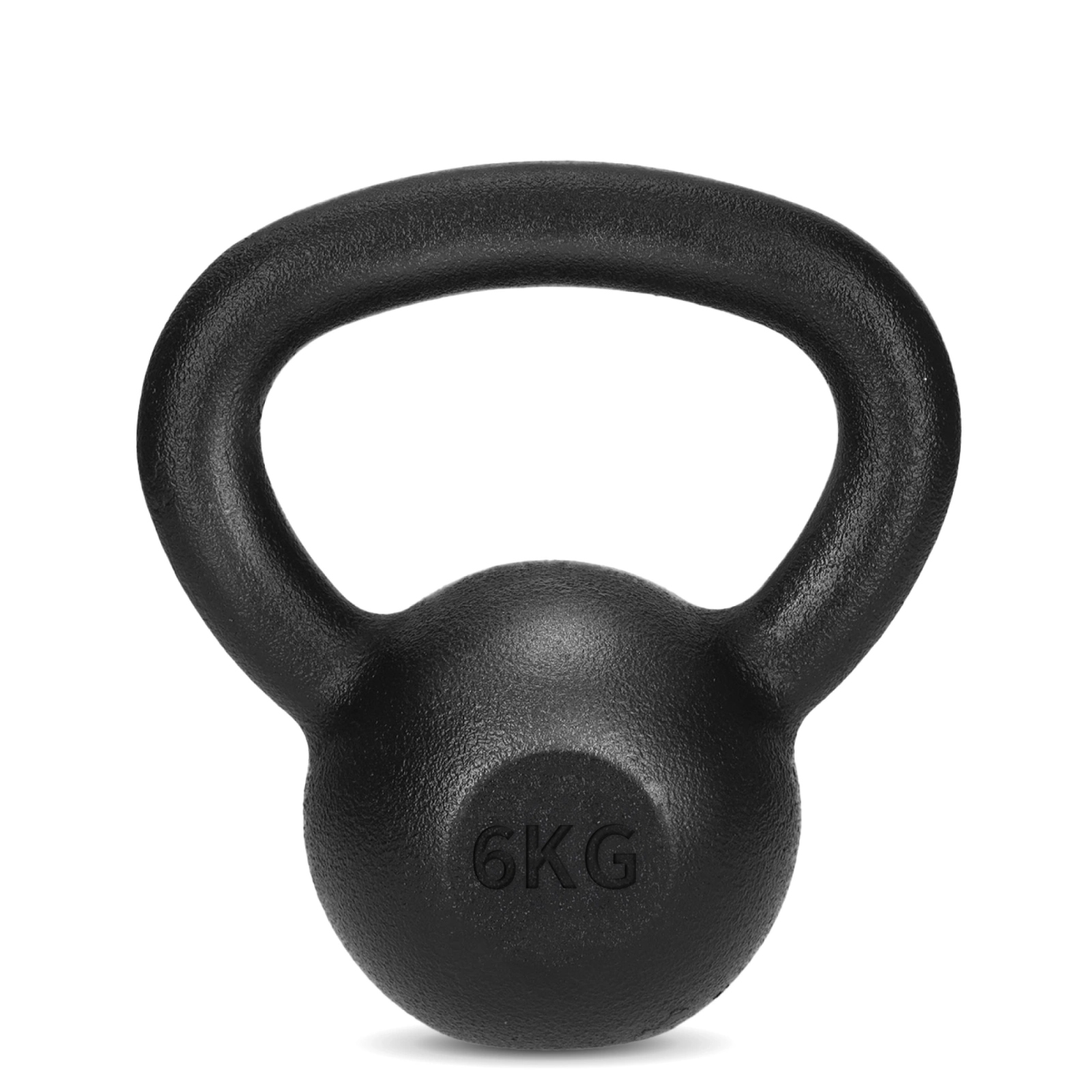 Cast Iron Kettlebell 6 kg 4FIZJO Strength Training Weight, Black