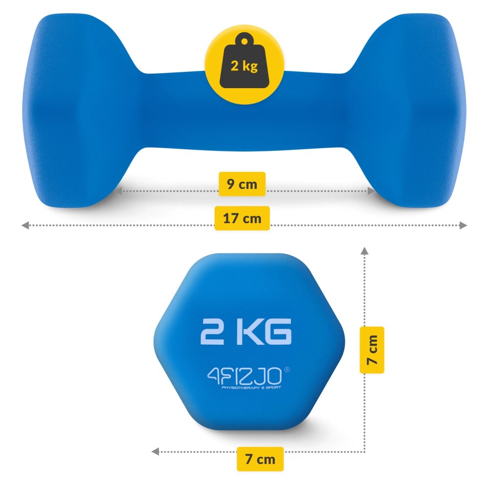 4FIZJO Cast Iron Hex Dumbbell Set with Stand 12 kg (1)