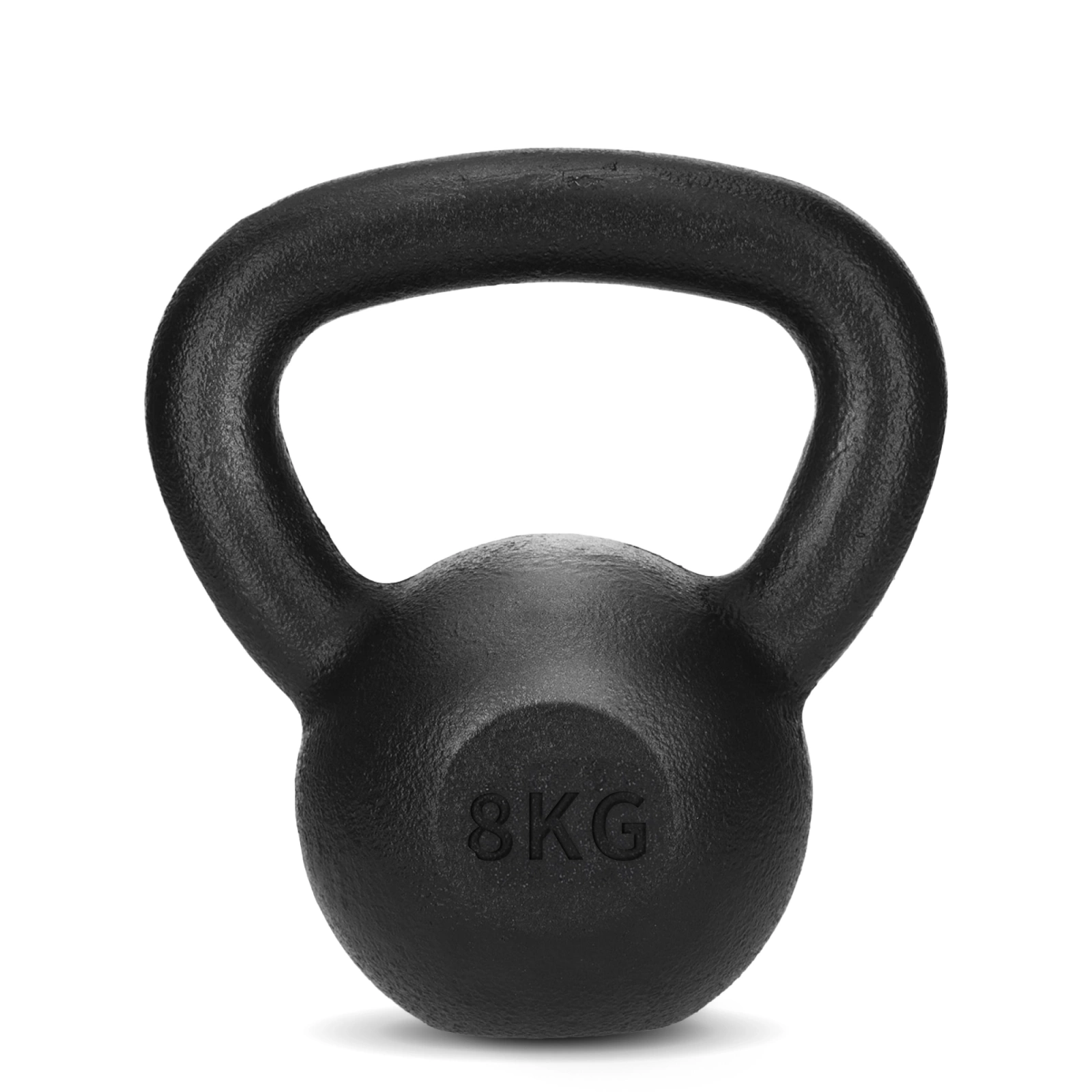 Cast Iron Kettlebell 8 kg 4FIZJO for Strength Training, Black