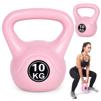 ModernHome 10 kg Kettlebell for Strength Training and Fitness, Pink