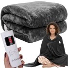 Ruhhy Electric Heated Blanket Throw 180x130cm, 26202, Black