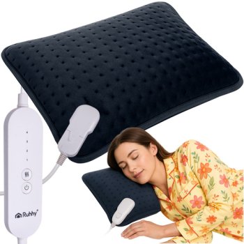 Ruhhy 26220 Electric Heating Pad for Back and Neck Pain Relief, 40x30 cm