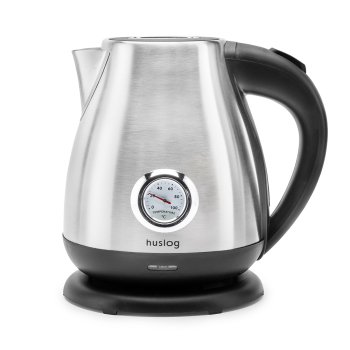 Huslog Retro Electric Kettle with Thermometer, 1.7L, 2200W, Black