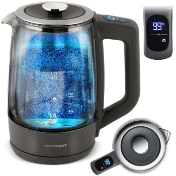 Electric Kettle Berdsen BD-711, 1.7 L, with Touch Control and Temperature Control, Grey