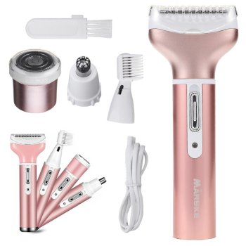 Women's 4-in-1 Electric Shaver and Trimmer for Body and Face USB, Light Pink