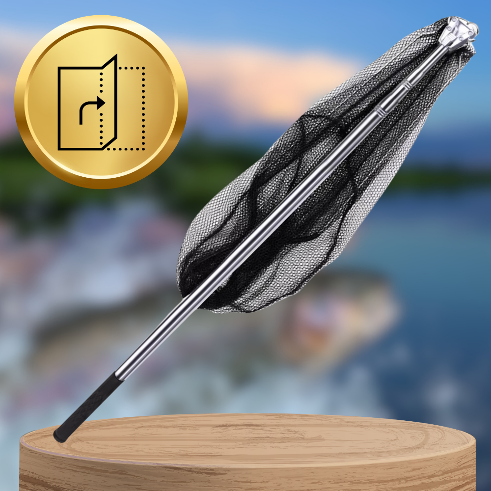 Telescopic Fishing Landing Net 2.5m, Strong Metal Foldable Frame 39x33 cm (2)