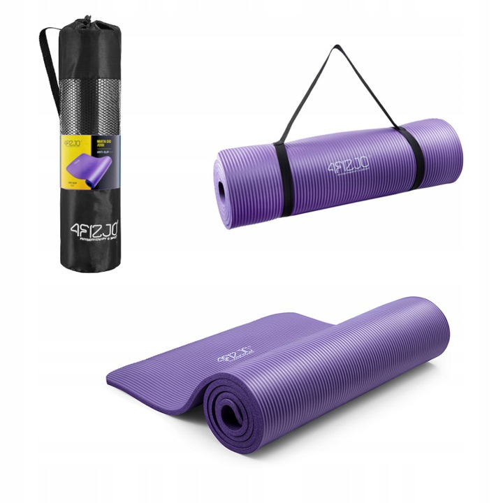 4Fizjo Gymnastic Non-Slip Fitness Foam Yoga Mat Foam NBR 180x60x1.5cm, Purple (6)