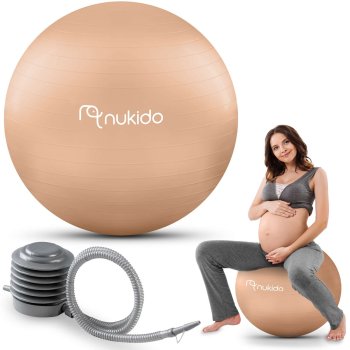 Nukido Beige 65cm Pregnancy Exercise Ball NS-951 for Aerobics Fitness