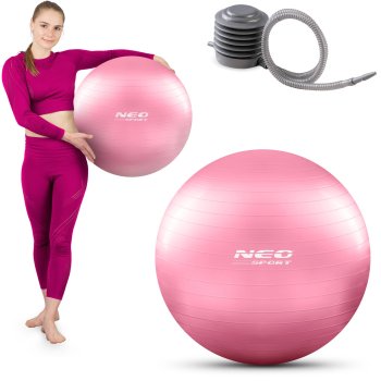 Neo-Sport 55cm Pink Exercise Ball NS-950 - Fitness & Yoga Stability