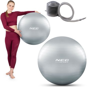 Neo-Sport 65 cm Silver Exercise Ball NS-951 - Fitness Stability