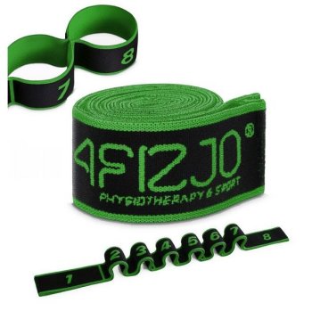 4FIZJO Yoga Pilates Stretching Belt Strap Gymnastic Tape, Green