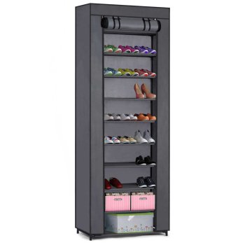 Massido Textile Shoe Cabinet, Graphite