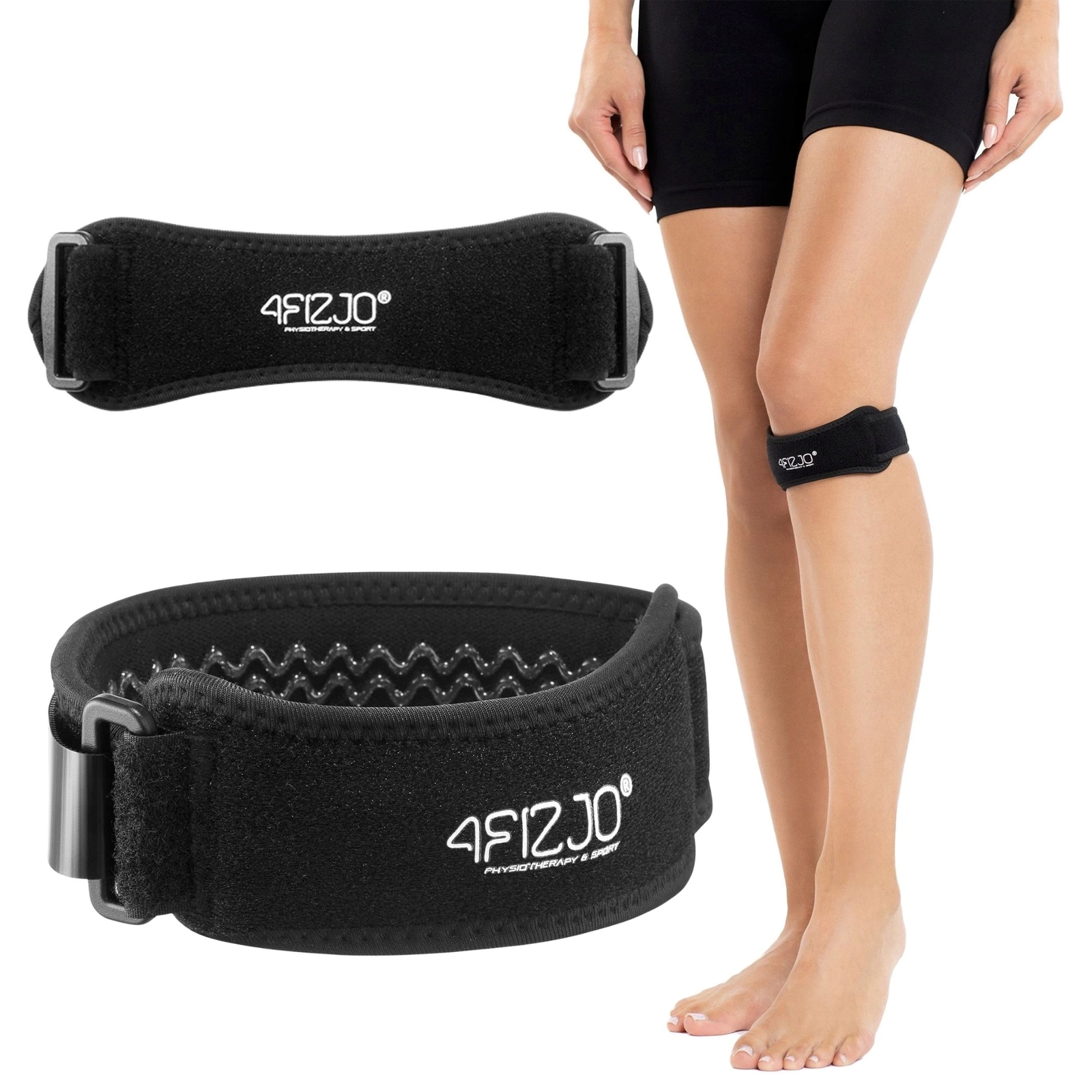 Patellar Tendon Knee Strap 4FIZJO, Universal, Black